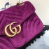 Gucci GG Marmont velvet mini bag 20 cm purple